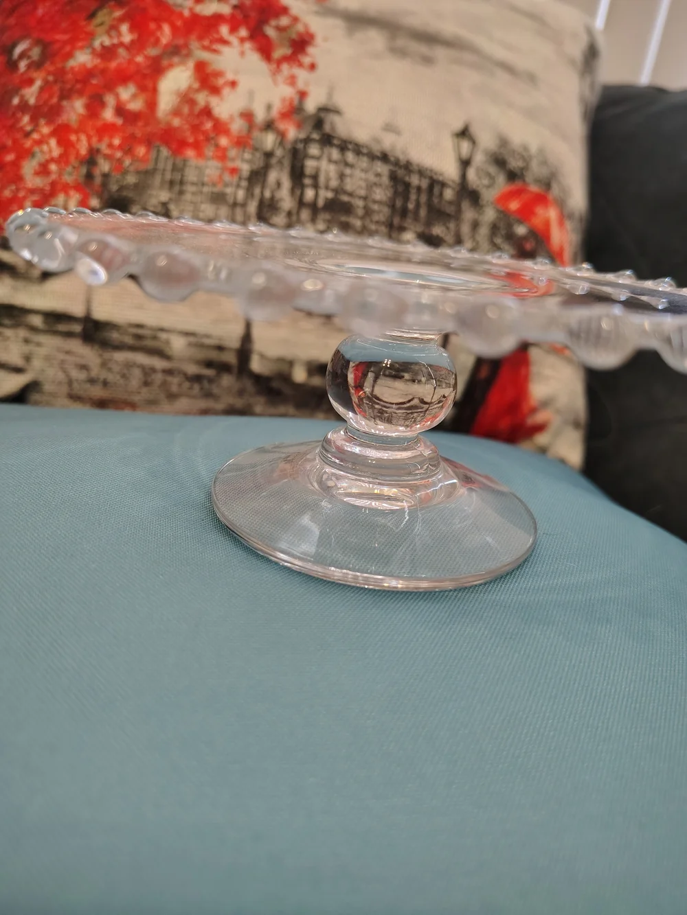Vintage Imperial Glass Candlewick Small Serving Stand Compote 6